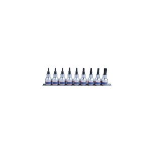 King Tony 9PC 3/8" DR. Star Bit Socket Rail Set T10-T50 #3109PR8 | Model: 3109PR8