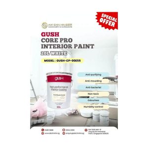 Gush Core Pro Interior Paint 20L - White - 9102 | Model: GUSH-CP-00E55