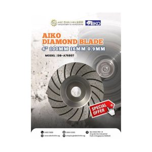 Aiko 4" 100mm 16mm 0.9mm Diamond Blade (Silver) | Model: DB-A76807