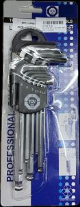 GS Long Ball Hex Key Set 9Pc (1.5-10Mm) | Model : HK-GS1510L