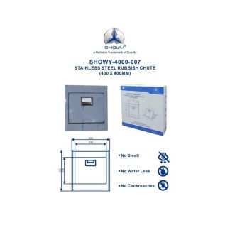 Showy Stainless Steel Rubbish Chute Box for HDB (430 X 400mm) | Model : SHOWY-4000-007