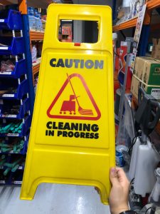 Sign Board "Caution Wet Floor" & "Work In Progress"