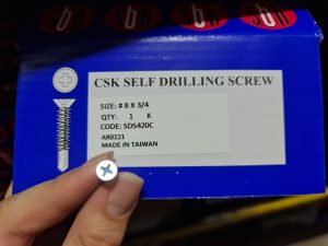 CSK Self Driving Screw #8x2" (1000pc/box) | Model: SDS-SC0820-1K