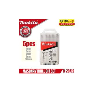 Makita Masonry Drill Bit Assortment (5Pc) 5,6,7,8,10Mm (D-20719) | Model : M*D-20719