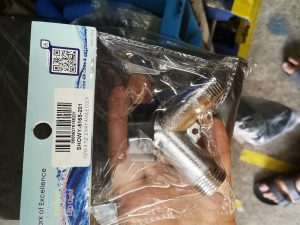 1/2"M X 1/2" Coupling On/Off 2Way Angle Cock (Chrome) #5165-15 | Model : SHOWY-5165-15