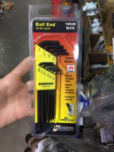 Bondhus 10Pc (1/16"-1/4") Black Allen Key Set | Model : 006-004-10938 (10938)