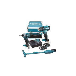 Makita 12V Combo Kit (Driver Drill + Impact Driver & Free Vacuum Cleaner) | Model : CLX224SAX1