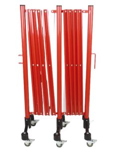Aiko Expandable Barricade Gate (Alum Slot, Steel Leg) 51cm-5m High 95cm Come With Wheel (Yellow/Black & Red/White) | Model : GATE-7616-