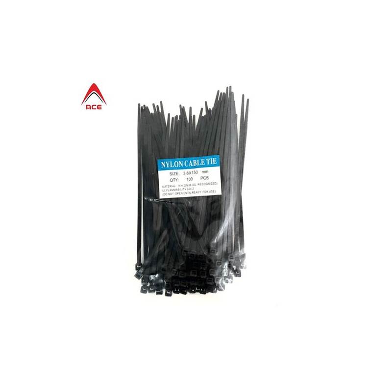 NYLON CABLE TIE BLACK 100/PKT