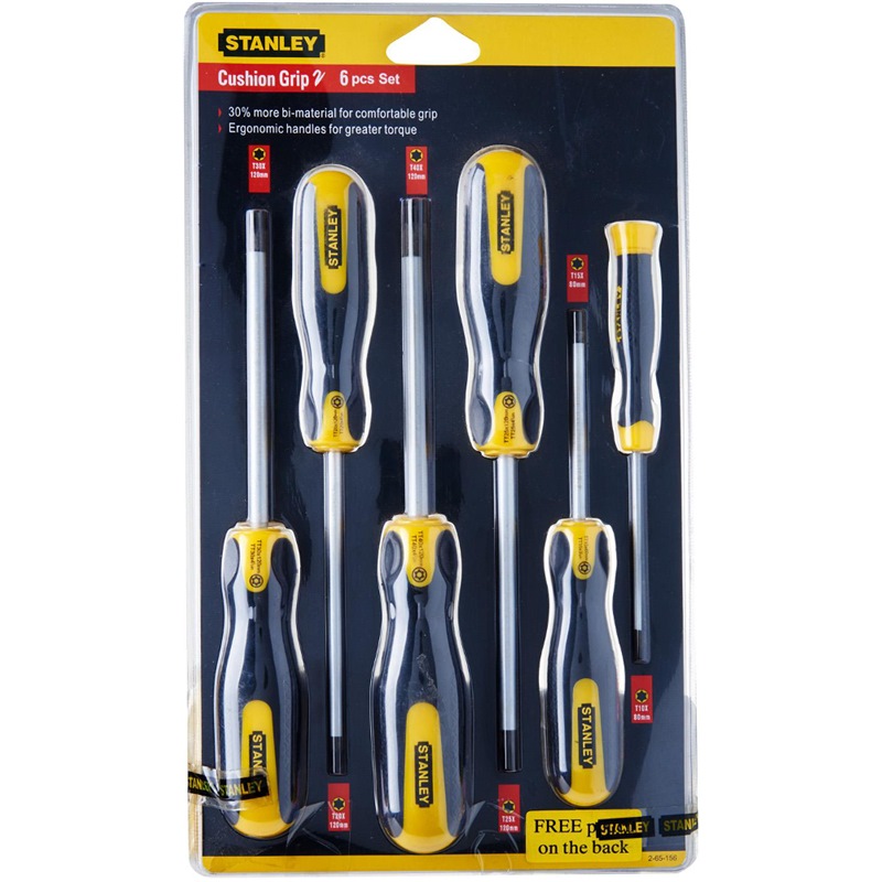 STANLEY TORX SET 6PC 65-156
