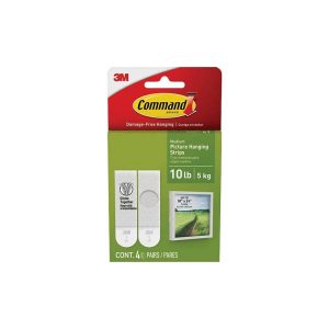 3M COMMAND MEDIUM PICTURE HANGING STRIP 17201