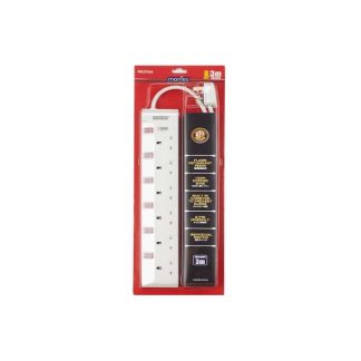 MORRIES 3M EXTENSION CORD 6W W/BUILT IN VARISTOR - MS3266