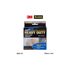 3M SCOTCH HEAVY DUTY DOUBLE SIDED FOAM TAPE SKH-19 (METAL, GLASS, TILE & WOOD) 19MMX4.0M