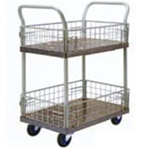 PRESTAR 2TIER PLASTIC NET TROLLEY 710X455MM 150KG PB127