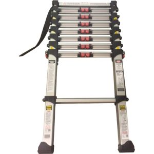LOUISON® ALUMINIUM TELESCOPIC STRAIGHT LADDER LTS09, H-10FT,262CM