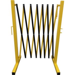 TRAF-SAFE™ STEEL EXPANDABLE BARRICADE, ALUM MESH, YEL/BLK, UP TO 3.5M.