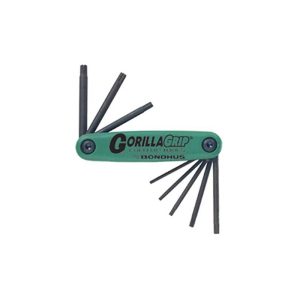 BONDHUS FOLD-UP TAMPER RESISTANT HEX KEY SET -12638