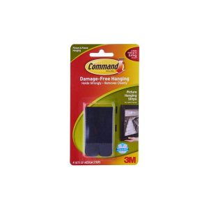 3M COMMAND PICTURE HANGING STRIPS 4KG 17201BLK (BLACK)