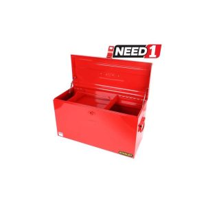 STANLEY HEAVY DUTY RED METAL TOOL BOX 430X180X180 93544
