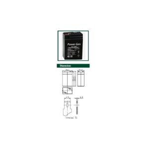 POWER-GEN LEAD ACID BATTERY (6V - 4.5AH) 70LX48WX103H (MM)