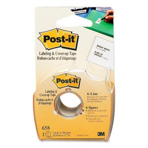 3M POST-IT CORRECTION TAPES & LABEL PADS 1/6"X700" 651