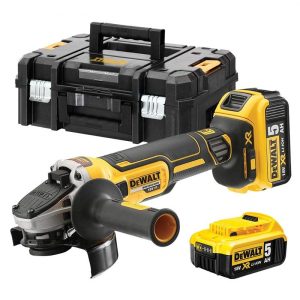 DEWALT 20V 2X5.0AH LI-ION 100MM (4") BRUSHLESS ANGLE GRINDER, DCG405P2-B1