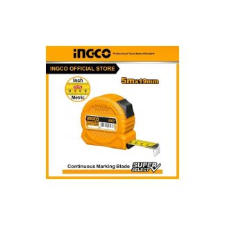 INGCO STEEL MEASURING TAPE 5M/16FT 19MM BLADE HSMT39519