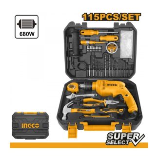 INGCO IMPACT DRILL 650W WITH 101 PCS TOOL SET HKTHP11021