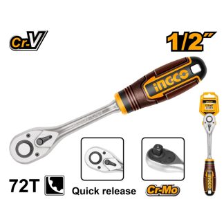INGCO 1/2" DR. RATCHET HANDLE 45T LENGTH 260MM HRTH0812