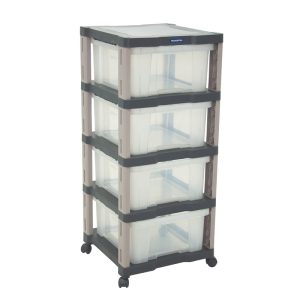 TRAMONTINA PLASTIC STORAGE CABINET WITH 3 DRAWERS AND WHEELS 92561117