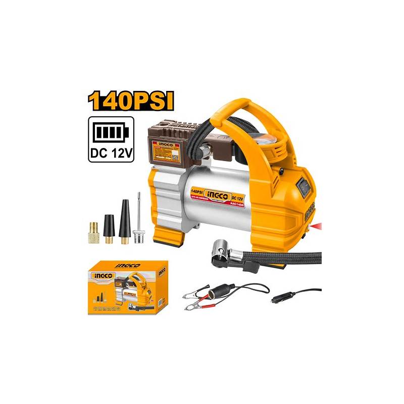 INGCO 12V PORTABLE CAR AIR COMPRESSOR 140PSI AAC1408