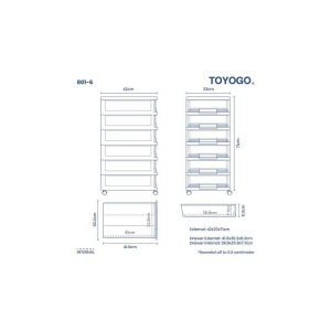 TOYOGO 6 TIER MARINE DOC DRAWER W/WHL (801-6)