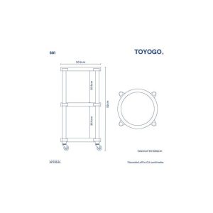 TOYOGO 681 SERVING CART DIY (3 TIER)