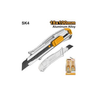 INGCO SNAP OFF BLADE ALUM BODY AUTO LOCK KNIFE 18MM HKNS11807