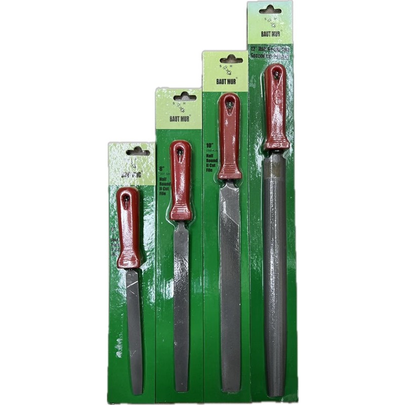 B&N™ HALF ROUND FILE W/HANDLE 2ND CUT