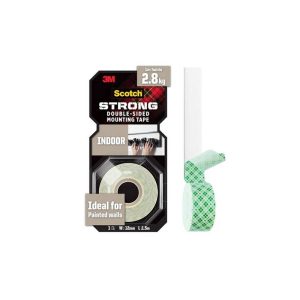 3M SCOTCH INDOOR DOUBLE SIDED MOUNTING TAPE 12MM X 1.5M 110-S12 WHITE