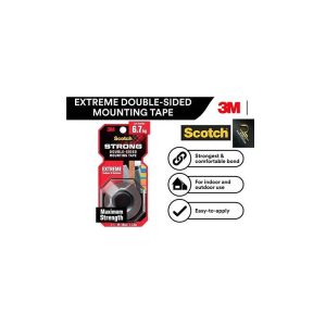 3M SCOTCH EXTREME DOUBLE SIDED MOUNTING TAPE 19MM X 1.5M 414-S19 BLACK