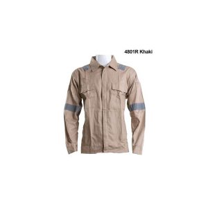 HSK DOUBLE SLEEVE ZIP JACKET WITH REFLECTIVE KHAKI 4801R