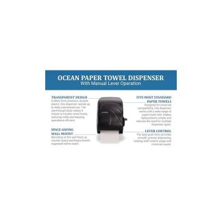 OCEANS SAVVY LEVER HAND ROLL TOWEL DISPENSER (MANUAL)