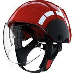 PAB FIRE COMPACT FIREMAN HELMET C/W VISOR, NECK CURTAIN & GOGGLE