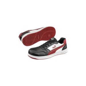PUMA SAFETY FRONTCOURT SAFETY SHOE BLK/WHT/RED LOW S3PL