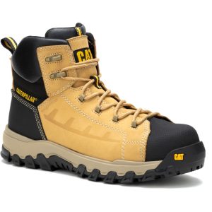 CATERPILLAR THRESHOLD REBOUND ZIP WATERPROOF COMPOSITE WORK BOOT P726003 BLACK
