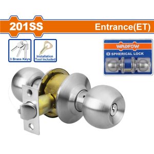 WADFOW DOOR KNOB LOCK SET SATIN NICKEL WQH1501