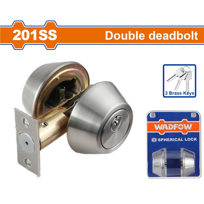 WADFOW DOUBLE CYCLINDER DEADBOLT SS WUE1502