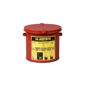 JUSTRITE 8L COUNTERTOP OILY WASTE CAN 09200 (RED)