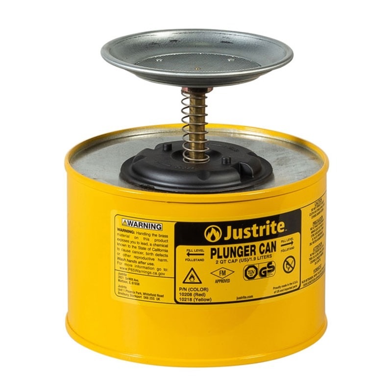 JUSTRITE PLUNGER CAN 1L/1 QUART - 10108 (RED)