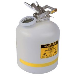 JUSTRITE 14765 DISPOSAL SAFETY CAN 19L/5 GALLON, POLYETHYLENE, RED