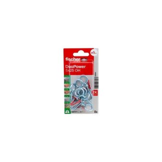 FISCHER DUO POWER EYE HOOK SET 5MM X 25MM 535014 8/PACK