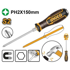 INGCO GO THRU SCREWDRIVER (-)