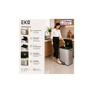 EKO ECOCASA II EK9138 30L+30L DUAL COMPARTMENT RECYCLING BIN
